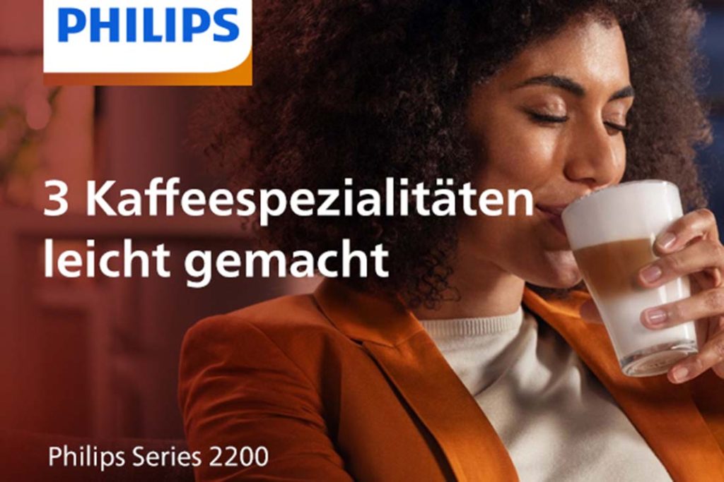 PHILIPS EP2231/40 Serie 2200 LatteGo – Genießen Sie drei köstliche Kaffeespezialitäten auf Knopfdruck